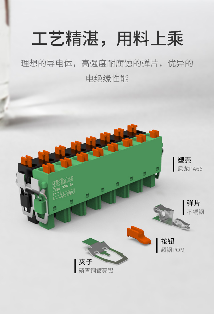 LC88X-5.08小体积双层快速直插弹簧端子